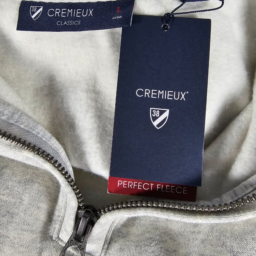 Cremieux Mens Heather Grey 1/4 Zip Fleece Pullover Size L NWT - Picture 5 of 8